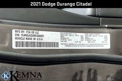 2021 Dodge Durango Citadel AWD