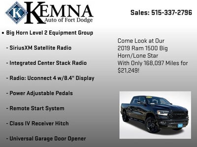 2019 RAM 1500 Big Horn/Lone Star Crew Cab 4x4 5'7" Box