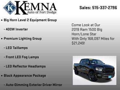 2019 RAM 1500 Big Horn/Lone Star Crew Cab 4x4 5'7" Box