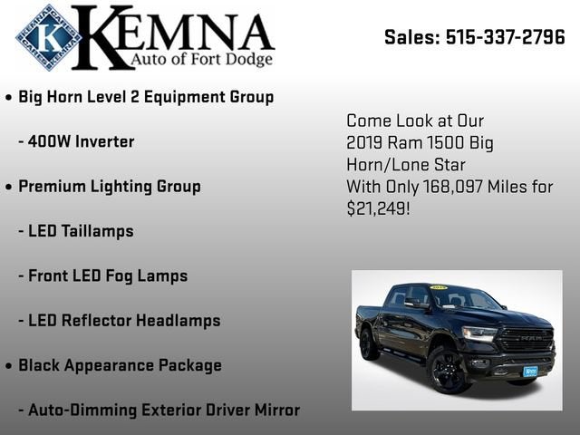 2019 RAM 1500 Big Horn/Lone Star Crew Cab 4x4 5'7" Box