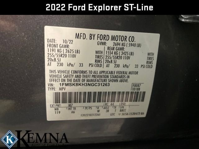 2022 Ford Explorer ST-Line
