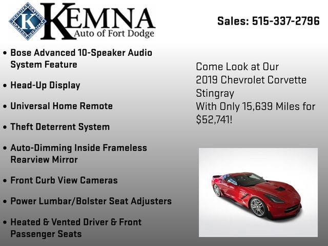 2019 Chevrolet Corvette Stingray 2LT