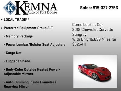 2019 Chevrolet Corvette Stingray 2LT