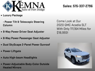 2020 GMC Acadia SLT