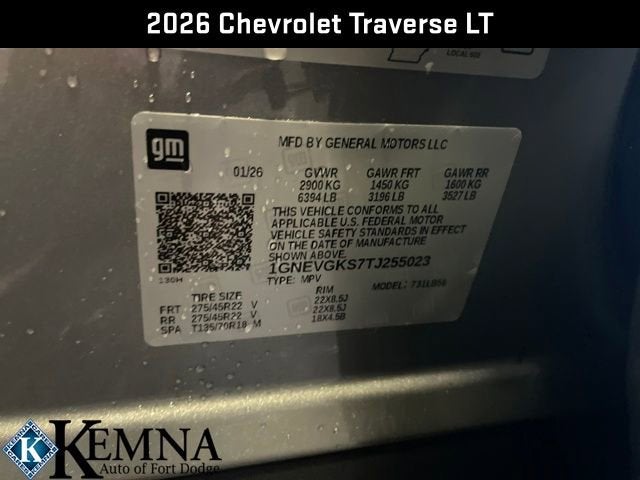 2026 Chevrolet Traverse LT