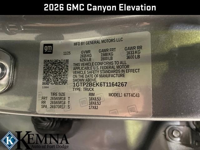 2026 GMC Canyon Elevation
