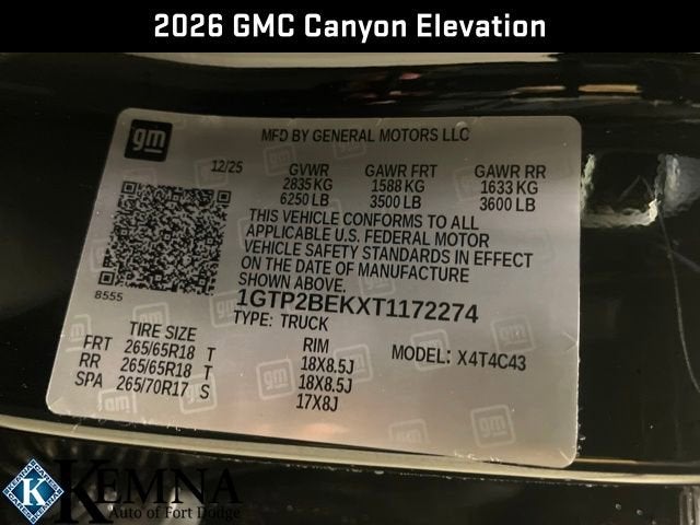 2026 GMC Canyon Elevation