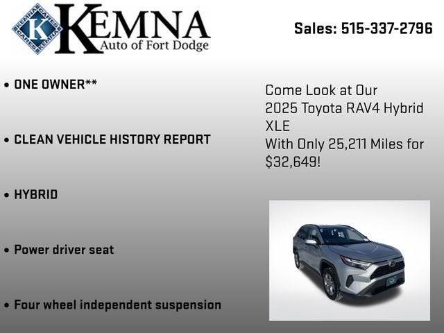 2025 Toyota RAV4 Hybrid XLE