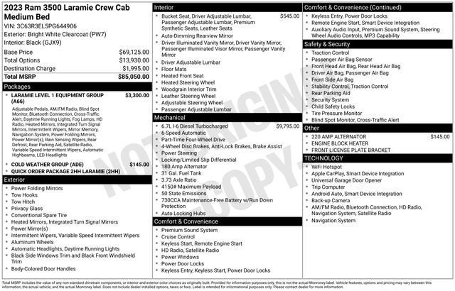 2023 RAM 3500 Laramie Crew Cab 4x4 6'4" Box