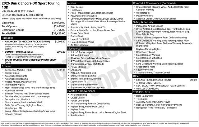 2026 Buick Encore GX Sport Touring