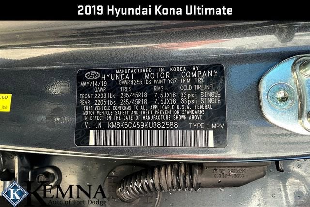 2019 Hyundai Kona Ultimate