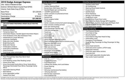 2010 Dodge Avenger Express