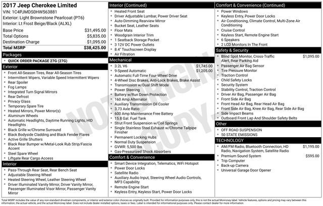 2017 Jeep Cherokee Limited 4x4