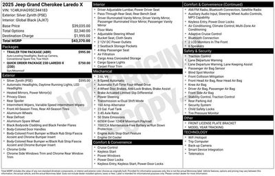 2025 Jeep Grand Cherokee GRAND CHEROKEE LAREDO X 4X4