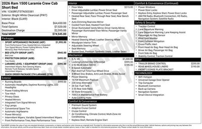 2026 RAM Ram 1500 RAM 1500 LARAMIE CREW CAB 4X4 5'7' BOX