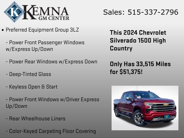 2024 Chevrolet Silverado 1500 4WD Crew Cab Short Bed High Country