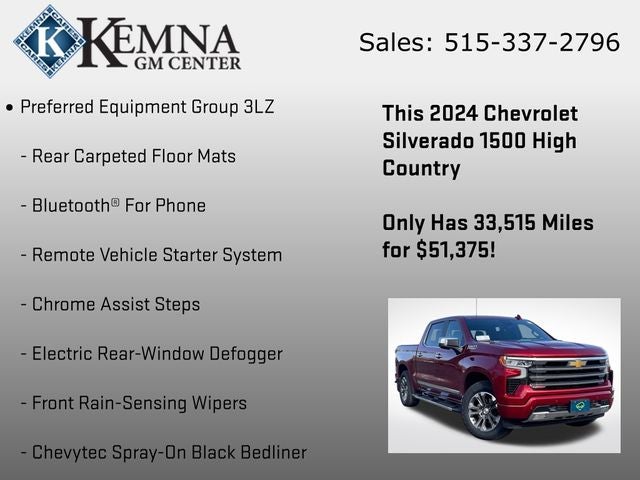 2024 Chevrolet Silverado 1500 4WD Crew Cab Short Bed High Country