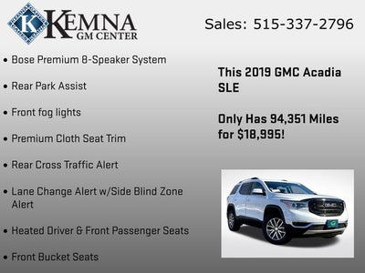 2019 GMC Acadia SLE-2