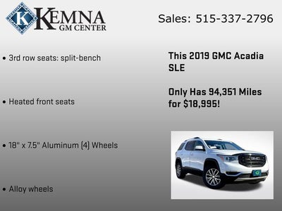 2019 GMC Acadia SLE-2