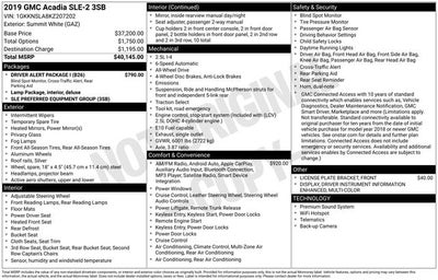 2019 GMC Acadia SLE-2