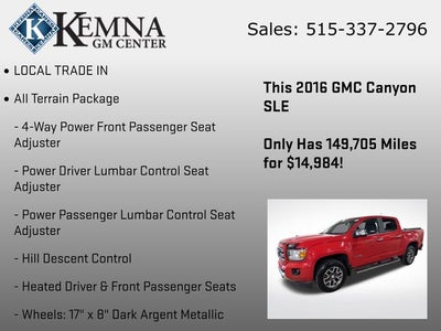 2016 GMC Canyon SLE