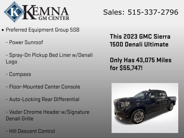 2023 GMC Sierra 1500 4WD Crew Cab Short Box Denali Ultimate