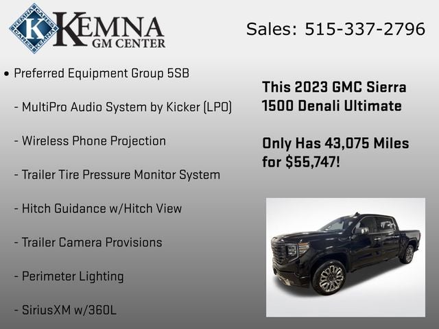 2023 GMC Sierra 1500 4WD Crew Cab Short Box Denali Ultimate