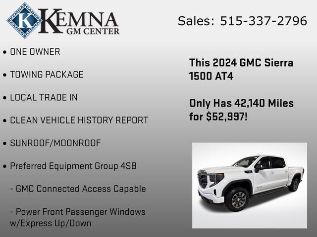 2024 GMC Sierra 1500 4WD Crew Cab Short Box AT4
