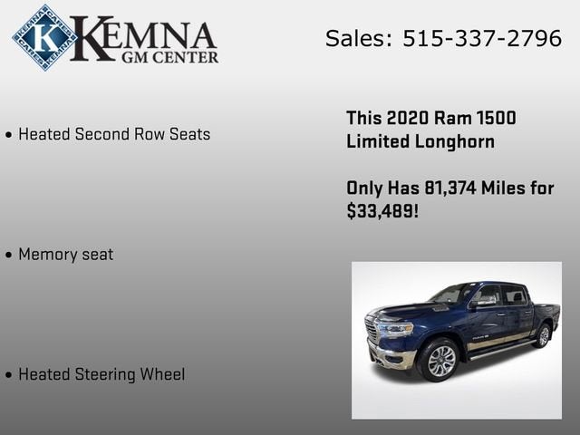 2020 RAM 1500 Laramie Longhorn Crew Cab 4x4 5'7" Box