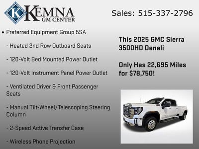 2025 GMC Sierra 3500 HD Denali DRW