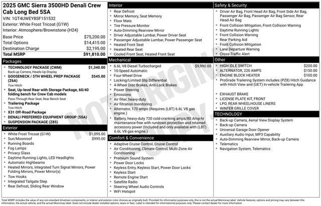 2025 GMC Sierra 3500 HD Denali DRW