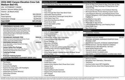 2026 GMC Canyon Elevation