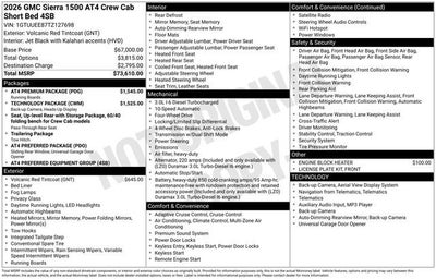 2026 GMC Sierra 1500 AT4