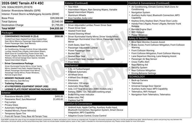 2026 GMC Terrain AT4