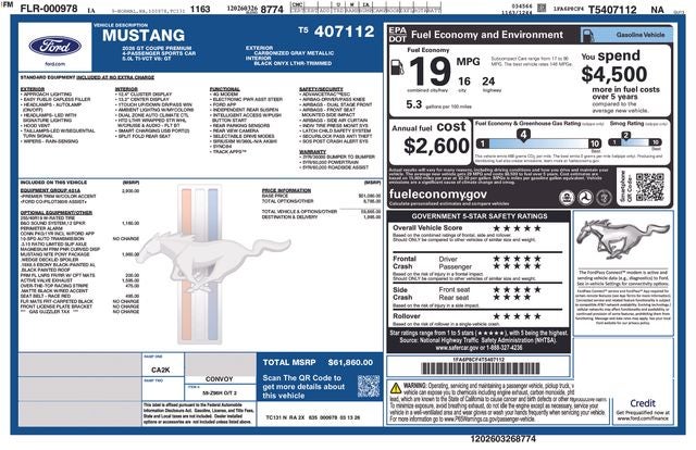 2026 Ford Mustang GT Premium Fastback